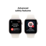 Apple Watch SE 3 Cellular Aluminium 44mm Αδιάβροχο με eSIM και Παλμογράφο (Starlight Aluminium Case with Starlight Sport Band - S/M) MEPE4ZR/A - Image 6