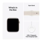 Apple Watch SE 3 Cellular Aluminium 44mm Αδιάβροχο με eSIM και Παλμογράφο (Starlight Aluminium Case with Starlight Sport Band - S/M) MEPE4ZR/A - Image 7