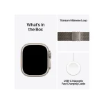 Apple Watch Ultra 3 Titanium 49mm Αδιάβροχο με eSIM και Παλμογράφο (Natural Titanium Case with Natural Titanium Milanese Loop - Medium) MEWY4QF/A - Image 6