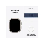 Apple Watch Ultra 3 Titanium 49mm Αδιάβροχο με eSIM και Παλμογράφο (Natural Titanium Case with Blue/Bright Blue Trail Loop - M/L) MEWU4QF/A - Image 5