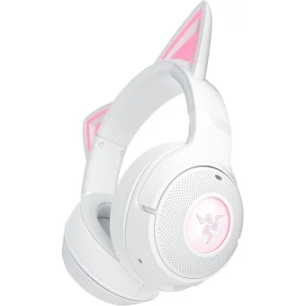 Razer Kraken Kitty V2 BT Ασύρματο Over Ear Gaming Headset με σύνδεση Bluetooth Λευκό RZ04-04860600-R3M1