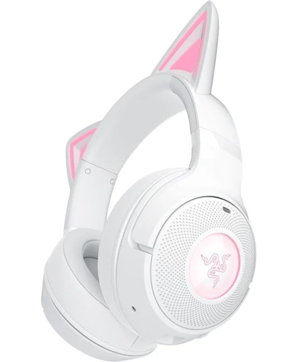 Razer Kraken Kitty V2 BT Ασύρματο Over Ear Gaming Headset με σύνδεση Bluetooth Λευκό RZ04-04860600-R3M1