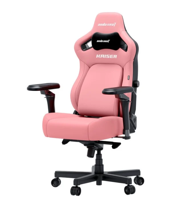 Anda Seat Kaiser-4 V2 XL Καρέκλα Gaming Δερματίνης με Ρυθμιζόμενα Μπράτσα Ροζ AD12YDDC-XLL-20-P-PV/C-03