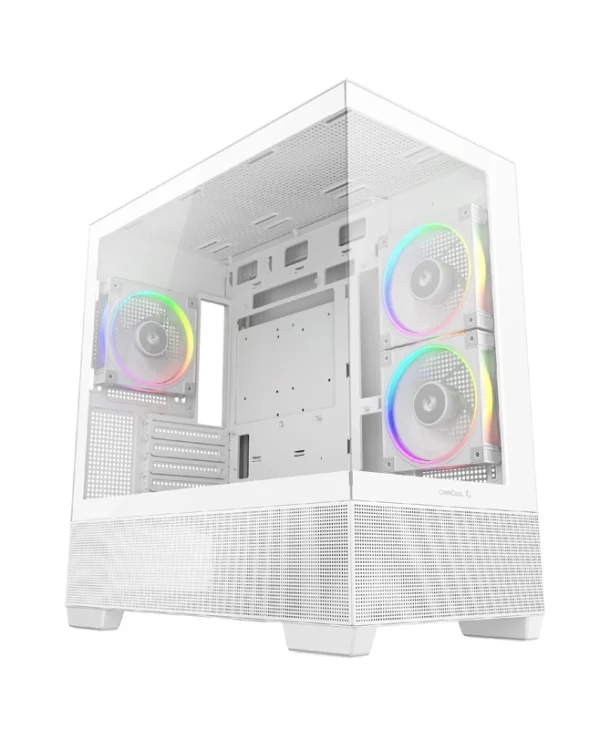 Deepcool CG380 3F Midi Tower Κουτί Υπολογιστή με Πλαϊνό Παράθυρο και ARGB Φωτισμό Λευκό R-CG380-WHAGM3-G