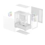 Deepcool CG380 3F Midi Tower Κουτί Υπολογιστή με Πλαϊνό Παράθυρο και ARGB Φωτισμό Λευκό R-CG380-WHAGM3-G - Image 10