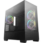 Deepcool CG380 3F Midi Tower Κουτί Υπολογιστή με Πλαϊνό Παράθυρο και ARGB Φωτισμό Μαύρο R-CG380-BKAGM3-G
