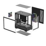 Deepcool CG380 3F Midi Tower Κουτί Υπολογιστή με Πλαϊνό Παράθυρο και ARGB Φωτισμό Μαύρο R-CG380-BKAGM3-G - Image 10