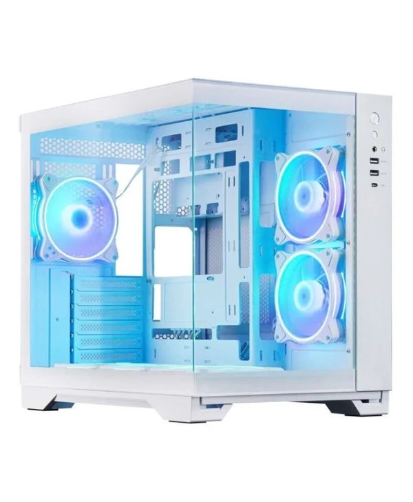 Chieftec Visio GM-30W-TG-OP Gaming Cube Κουτί Υπολογιστή με Πλαϊνό Παράθυρο Λευκό