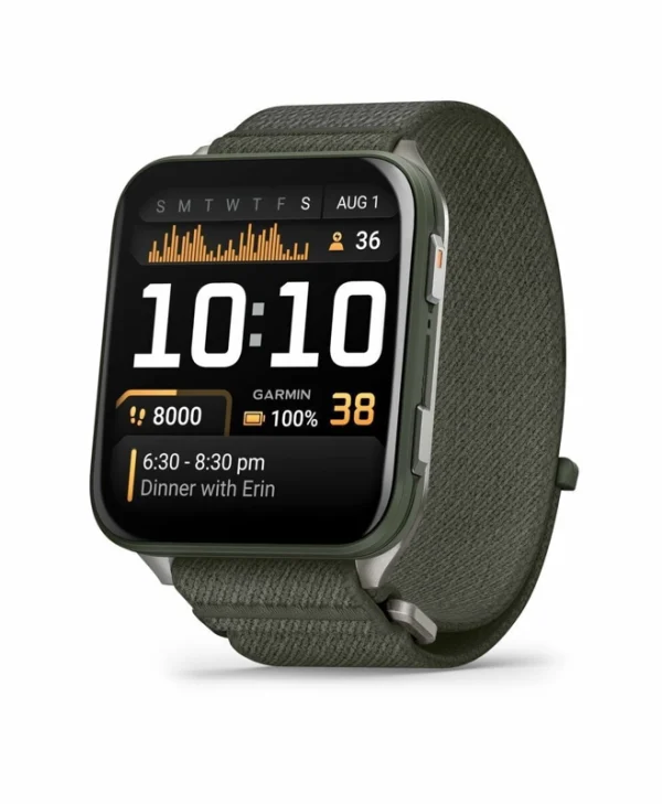 Garmin Venu X1 Titanium 46mm Αδιάβροχο Smartwatch με Παλμογράφο (Moss with Titanium) 010-02980-03
