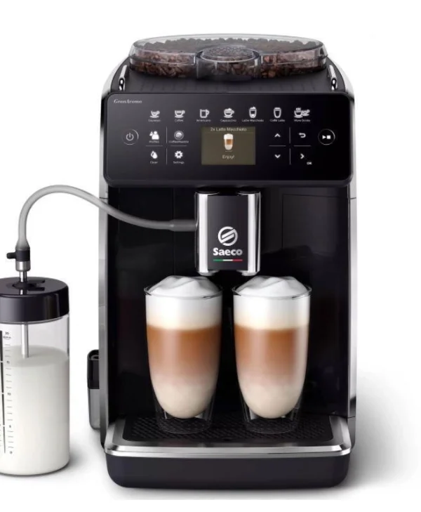 Saeco GranAroma Αυτόματη Μηχανή Espresso 1500W Πίεσης 15bar για Cappuccino με Μύλο Άλεσης Μαύρη SM6480/00