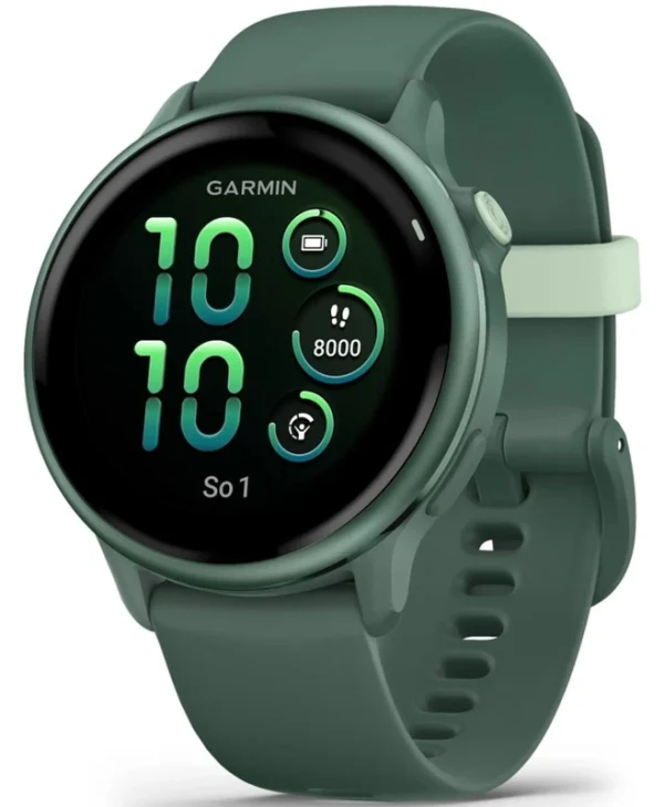 Garmin Vivoactive 6 Aluminium 42mm Αδιάβροχο Smartwatch με Παλμογράφο (Jasper Green) 010-02985-02