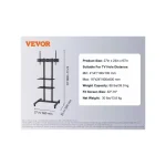 Vevor Mobile Tv Stand Adjustable Height Supports 23-60 Inch Tvs 32-70 In STO S-12 - Image 3