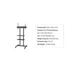 Vevor Mobile Tv Stand Adjustable Height Supports 23-60 Inch Tvs 32-70 In STO S-12 - Image 4