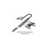 Inca USB 3.0 Hub 5 Θυρών με σύνδεση USB-C & Θύρα Φόρτισης IUTP-06TX - Image 2