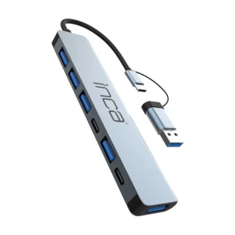 Inca USB 3.0 Hub 5 Θυρών με σύνδεση USB-A / USB-C IUTP-7T