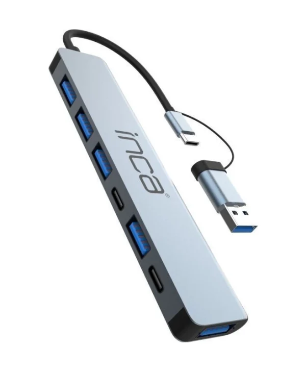 Inca USB 3.0 Hub 5 Θυρών με σύνδεση USB-A / USB-C IUTP-7T