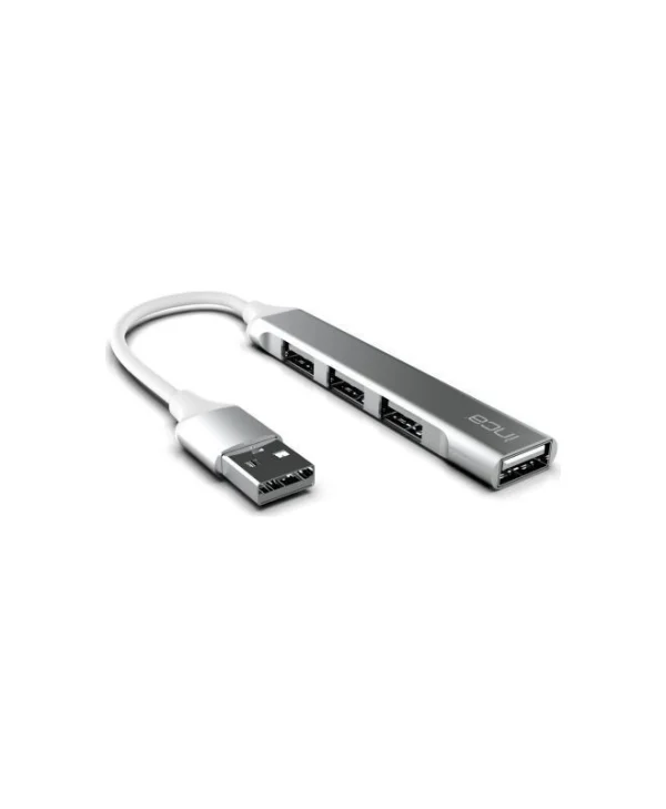 Inca USB 3.0 Hub 4 Θυρών με σύνδεση USB-A Γκρι IUSB-4TUX