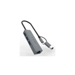 Inca USB-A / USB-C Docking Station με Ethernet Γκρι (IUTP-03TX) - Image 2