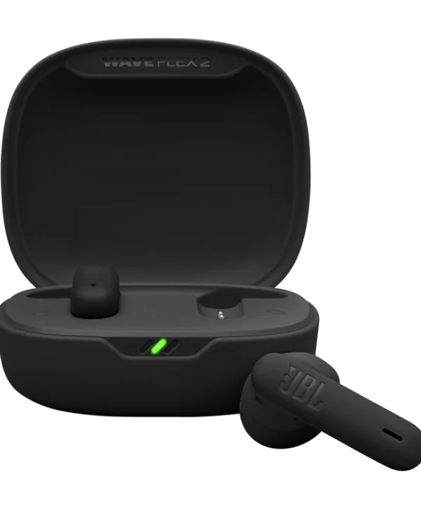 JBL Wave Flex 2 Earbud Bluetooth Handsfree Ακουστικά με Αντοχή στον Ιδρώτα και Θήκη Φόρτισης Μαύρα 1200130015137
