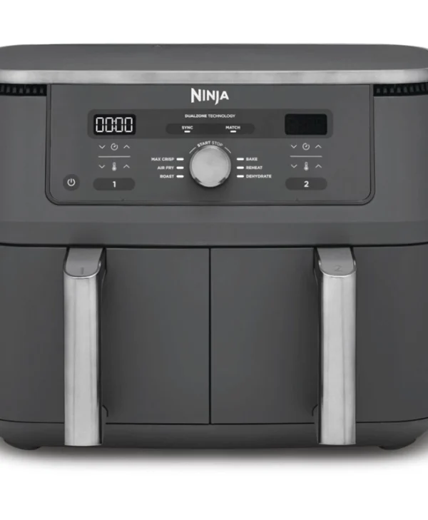 Ninja Foodi Max Dual Zone Air Fryer με Διπλό Αποσπώμενο Κάδο 9.5lt Μαύρο DZ400EU