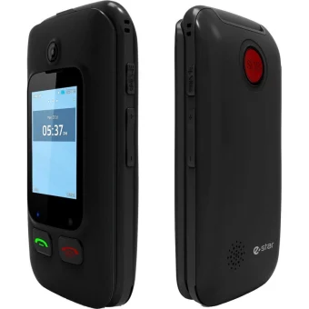eStar Digni Flip Dual SIM Κινητό με Μεγάλα Κουμπιά Μαύρο DIGNIFLIPB
