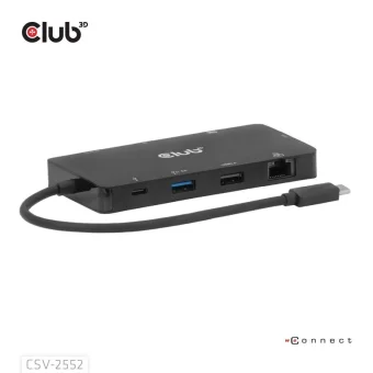 Club3D USB-C Docking Station με 4K PD Ethernet Μαύρο (CSV-2552)