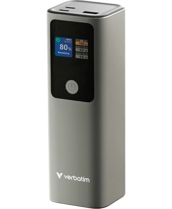Verbatim Charge 'n' Go Power Bank 27000mAh 140W με 2 Θύρες USB-C Power Delivery / Quick Charge 3.0 Γκρι 32269