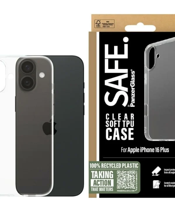 PanzerGlass Back Cover Σιλικόνης Διάφανο (iPhone 16 Plus) SAFE95898