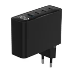 Gembird Φορτιστής Χωρίς Καλώδιο GaN με Θύρα USB-A και 3 Θύρες USB-C 100W Power Delivery Μαύρος (TA-UC-PDQC100LCD-01-BK) - Image 5