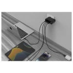 Gembird Φορτιστής Χωρίς Καλώδιο GaN με Θύρα USB-A και 3 Θύρες USB-C 100W Power Delivery Μαύρος (TA-UC-PDQC100LCD-01-BK) - Image 8