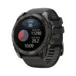 Garmin Fenix 8 Stainless Steel 51mm Αδιάβροχο Smartwatch με Παλμογράφο (Sapphire, Carbon Grey Dlc With Black/Pebble Grey Silicone Band) 010-02905-21 - Image 3