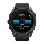 Garmin Fenix 8 Stainless Steel 51mm Αδιάβροχο Smartwatch με Παλμογράφο (Sapphire, Carbon Grey Dlc With Black/Pebble Grey Silicone Band) 010-02905-21 - Image 5