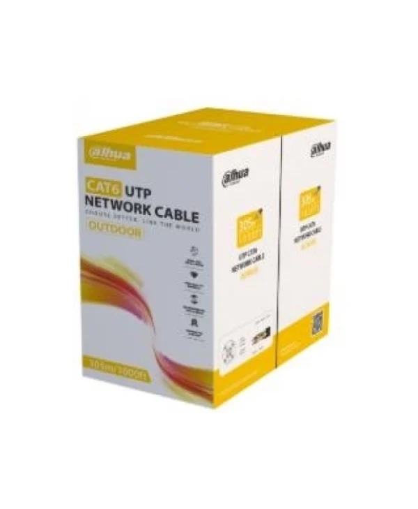 Dahua Direct Attach Copper Cat.6 Καλώδιο Δικτύου Ethernet εξωτερικού χώρου 305m Μαύρο 1τμχ PFM920-6UN