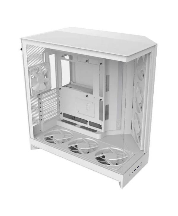 NZXT H9 Flow RGB+ Gaming Midi Tower Κουτί Υπολογιστή με Πλαϊνό Παράθυρο Λευκό Ματ CM-H92FW-P1