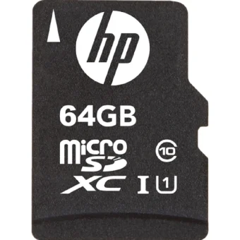 HP SDHC 64GB Class 10 U1 UHS-I με αντάπτορα SDU64GBXC10HP-EF