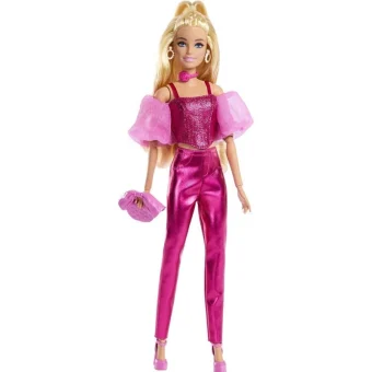 Barbie Deluxe Style - Metallic Pink with Blonde Hair Κούκλα για 3+ ετών+ Ετών JFP40