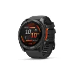Garmin Fenix 8 Stainless Steel 51mm Αδιάβροχο Smartwatch με Παλμογράφο (Slate Grey With Black Silicone Band) 010-02905-00