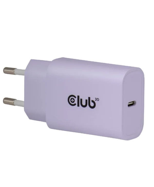 Club3D Φορτιστής Χωρίς Καλώδιο με Θύρα USB-C 30W Power Delivery Μωβ (CAC-3025)