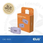 Club3D Φορτιστής Χωρίς Καλώδιο με Θύρα USB-C 30W Power Delivery Μωβ (CAC-3025) - Image 3