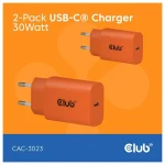 Club3D Φορτιστής Χωρίς Καλώδιο με Θύρα USB-C 30W Power Delivery Πορτοκαλί (CAC-3023) - Image 3