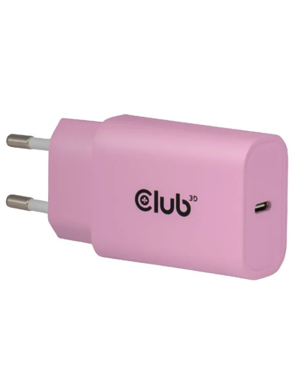 Club3D Φορτιστής Χωρίς Καλώδιο με Θύρα USB-C 30W Power Delivery Ροζ (CAC-3021)