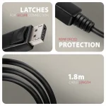Axagon Cable DisplayPort male - HDMI male 1.8m Μαύρο RVD-HI20C2 - Image 3