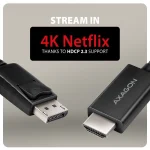 Axagon Cable DisplayPort male - HDMI male 1.8m Μαύρο RVD-HI20C2 - Image 5