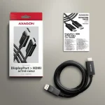 Axagon Cable DisplayPort male - HDMI male 1.8m Μαύρο RVD-HI20C2 - Image 6