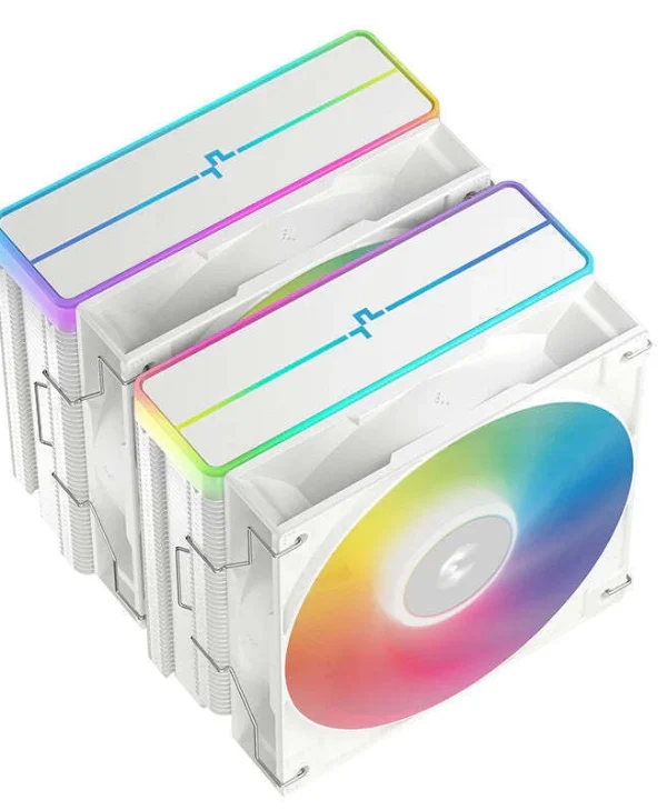 Deepcool AG620 WH ARGB V2 Ψύκτρα Επεξεργαστή Διπλού Ανεμιστήρα για Socket AM4/AM5/1200/115x/1700 Λευκή R-AG620-WHAMMN-GJD