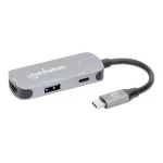 Manhattan USB-C Docking Station με HDMI 4K PD Γκρι (130707)