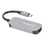 Manhattan USB-C Docking Station με HDMI 4K PD Γκρι (130707) - Image 2