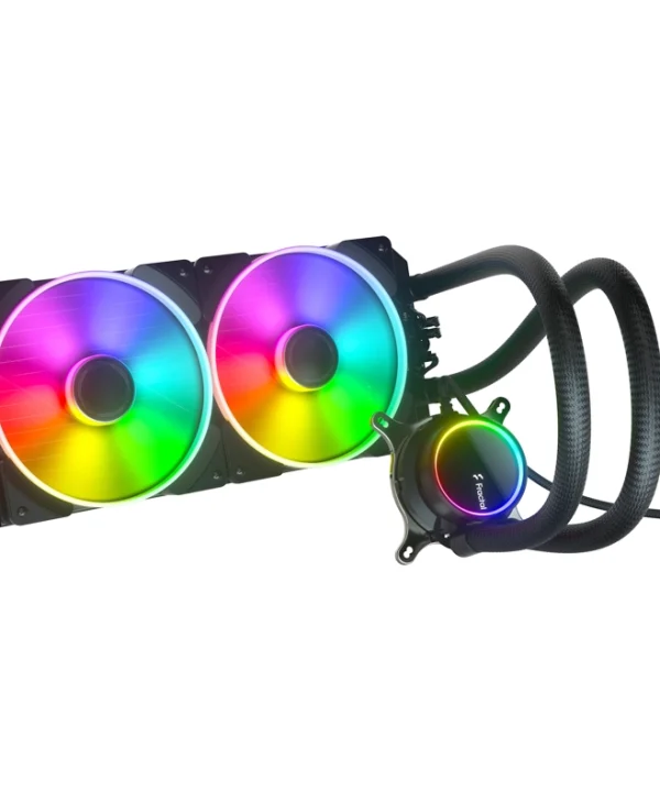 Fractal Design Celsius+ S28 Prisma Υδρόψυξη Επεξεργαστή Διπλού Ανεμιστήρα 140mm για Socket AM4/AM5/1200/115x με ARGB Φωτισμό FD-W-2-S2802