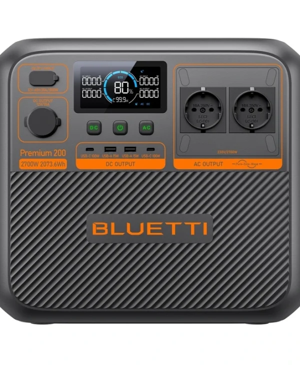 Bluetti Premium 200 V2 Power Station Χωρητικότητας 2700Wh (P-PR200V2-EU-GY-BL)