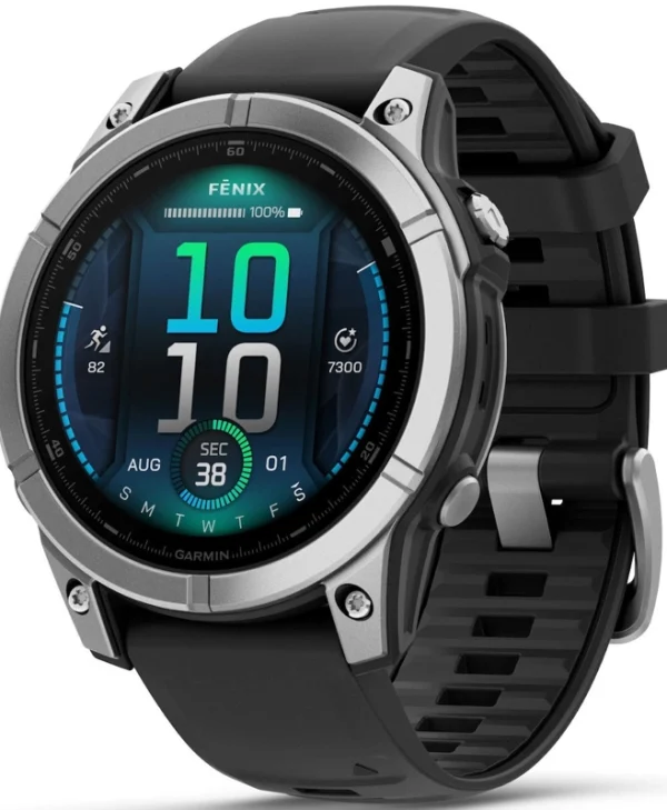 Garmin Fenix E Stainless Steel 47mm Αδιάβροχο Smartwatch με Παλμογράφο (Μαύρο) 010-03025-00
